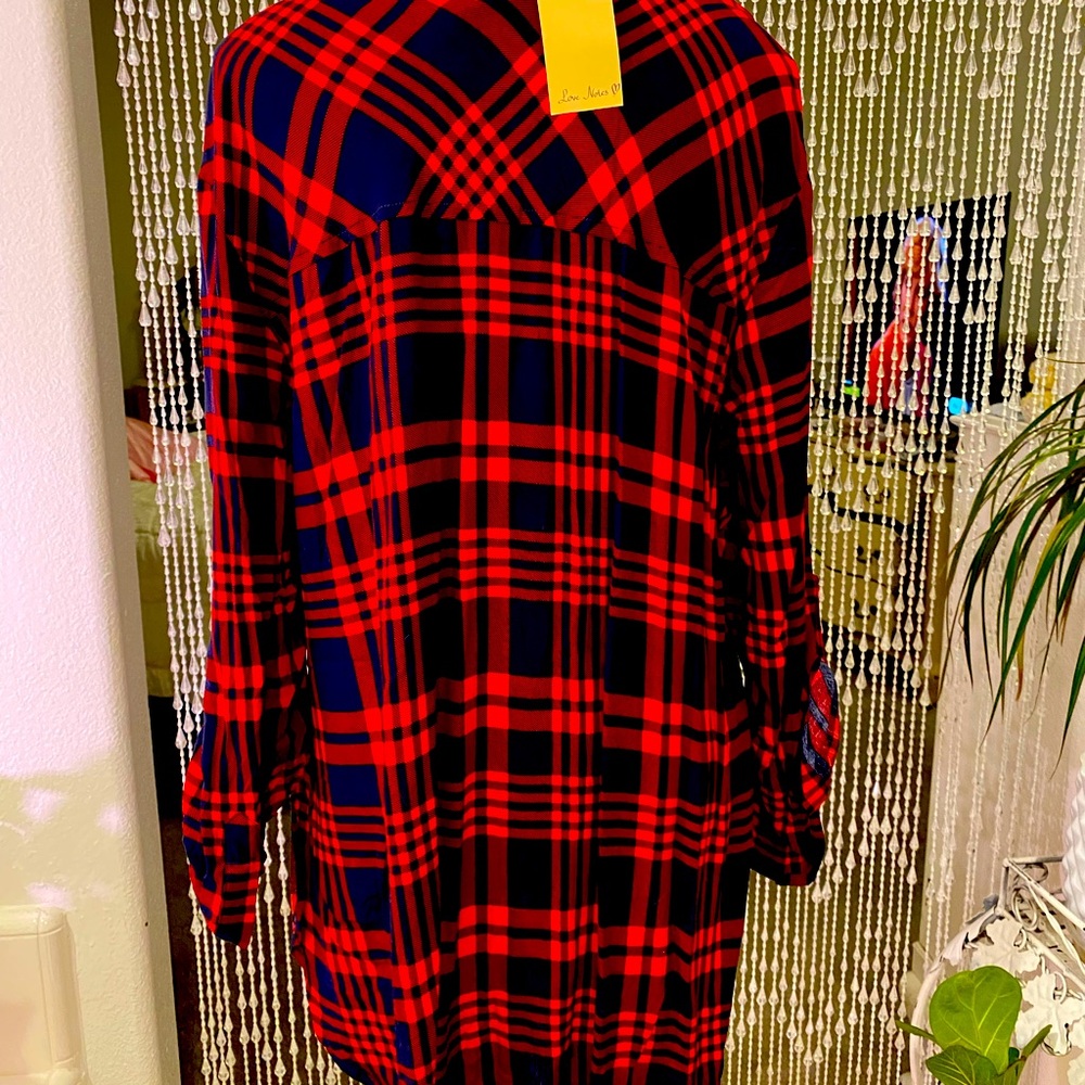 LOVE KNOTS PLAID SHIRT NWT - Picture 7 of 7